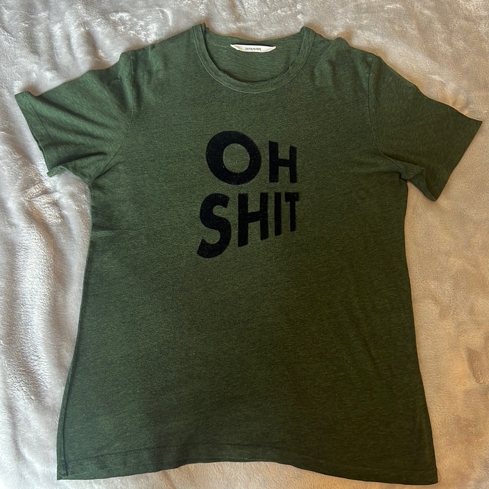 ZADIG&VOLTAIRE Tshirt, green, medium, trending, like new